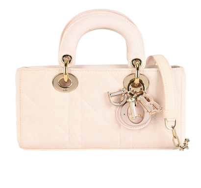 Mini  Lady D-Joy, &pound;1,900, Handbags, Pink, Denim/Leather, Front view